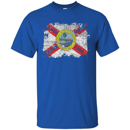 Florida Strong T-shirt Florida Distressed Flag T-Shirt Royal