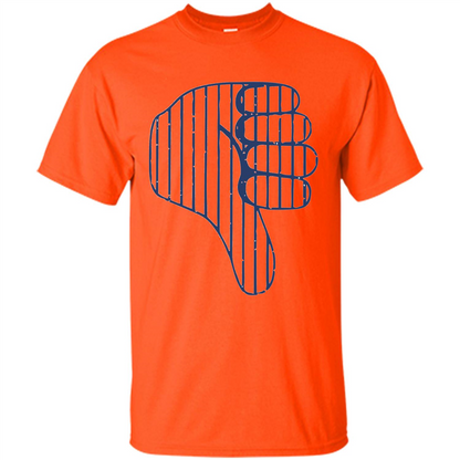 Baseball T-shirt Baseball Celebration Thumbs Down T-shirt Orange