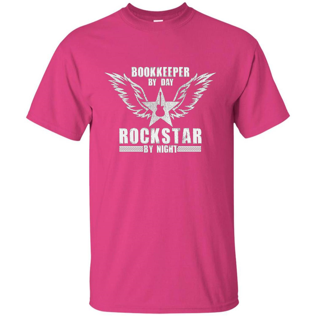 The Official Bookkeeper By Day T-Shirt Rockstar By Night T-Shirt Heliconia