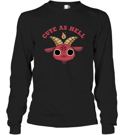 Cute As Hell Long Sleeve T-Shirt Long Sleeve T-Shirt Black