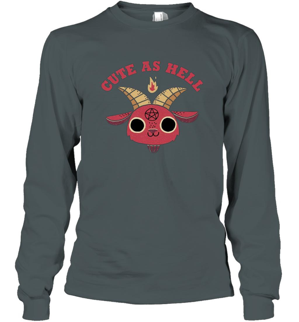 Cute As Hell Long Sleeve T-Shirt Long Sleeve T-Shirt Dark Heather