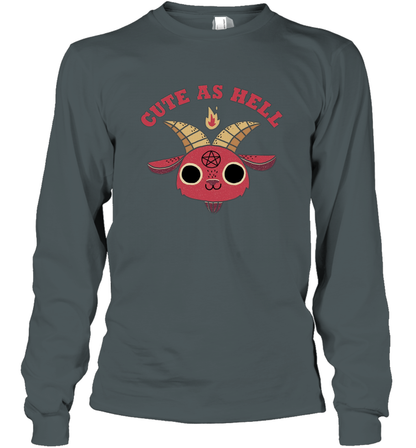 Cute As Hell Long Sleeve T-Shirt Long Sleeve T-Shirt Dark Heather