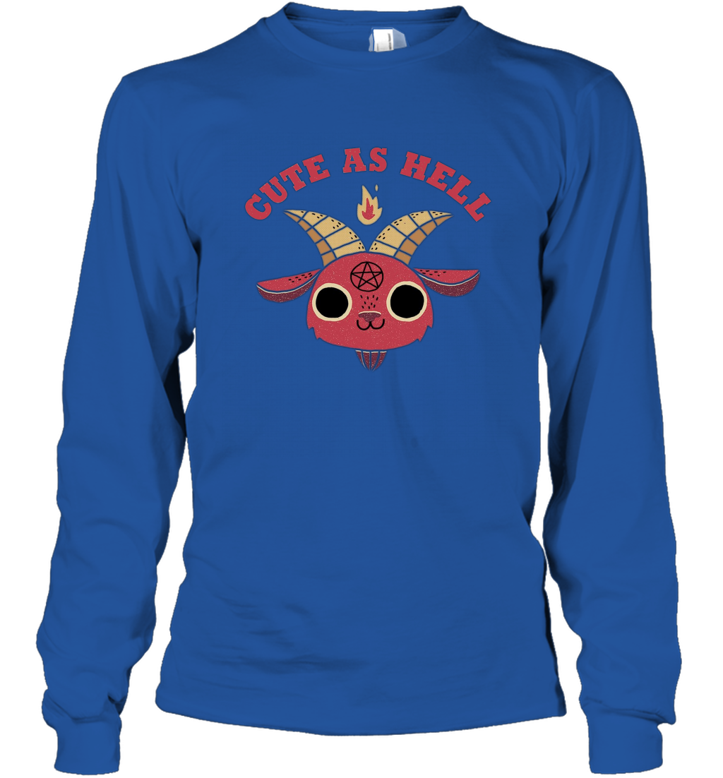 Cute As Hell Long Sleeve T-Shirt Long Sleeve T-Shirt Royal