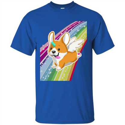 Rainbow Unicorg Corgi Lover T-shirt Royal
