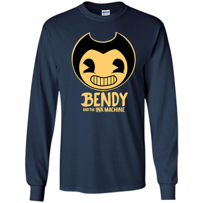 Cartoon Internet Game T-shirt Bendy And The Ink Machine Navy
