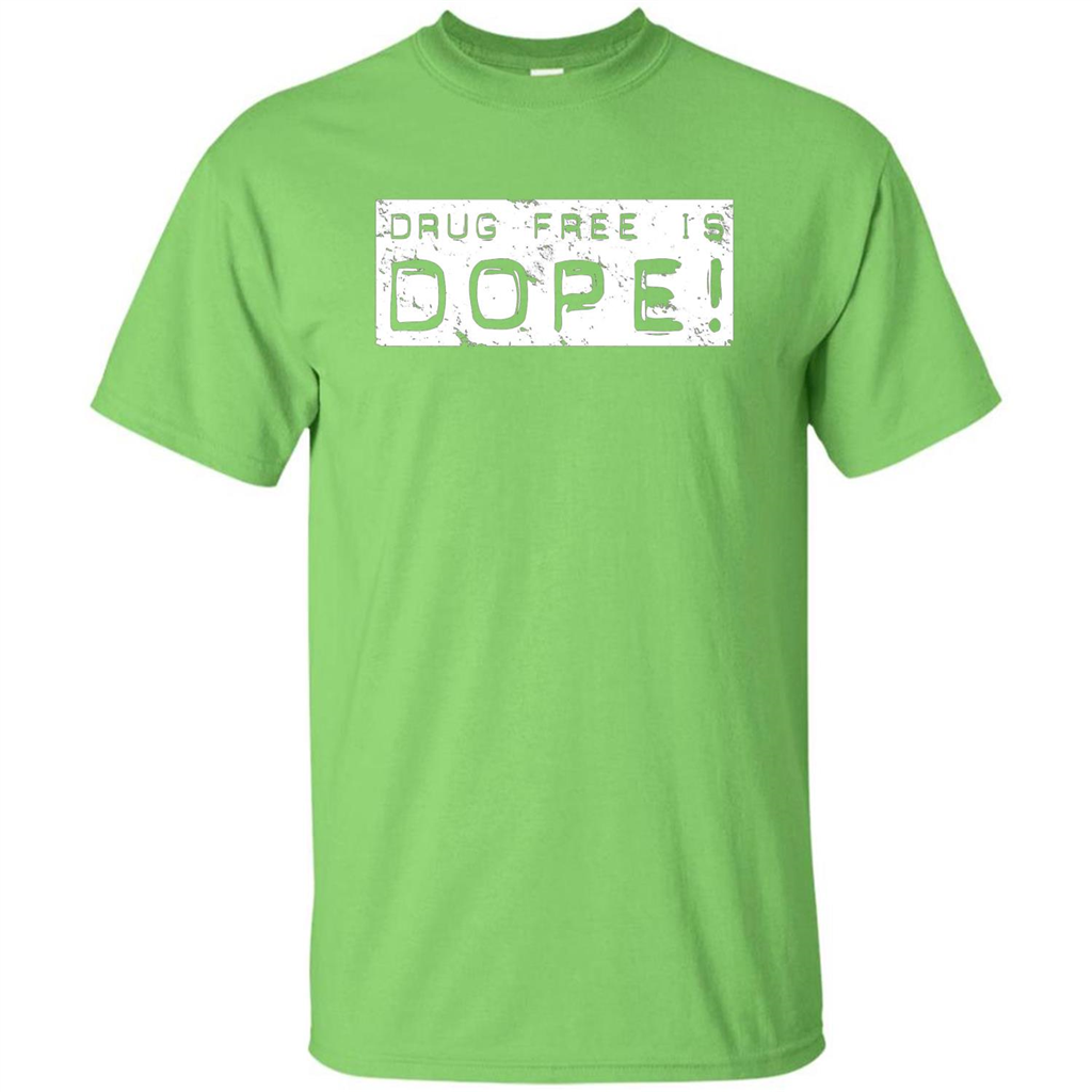 Drug Free Is Dope T-shirt Lime