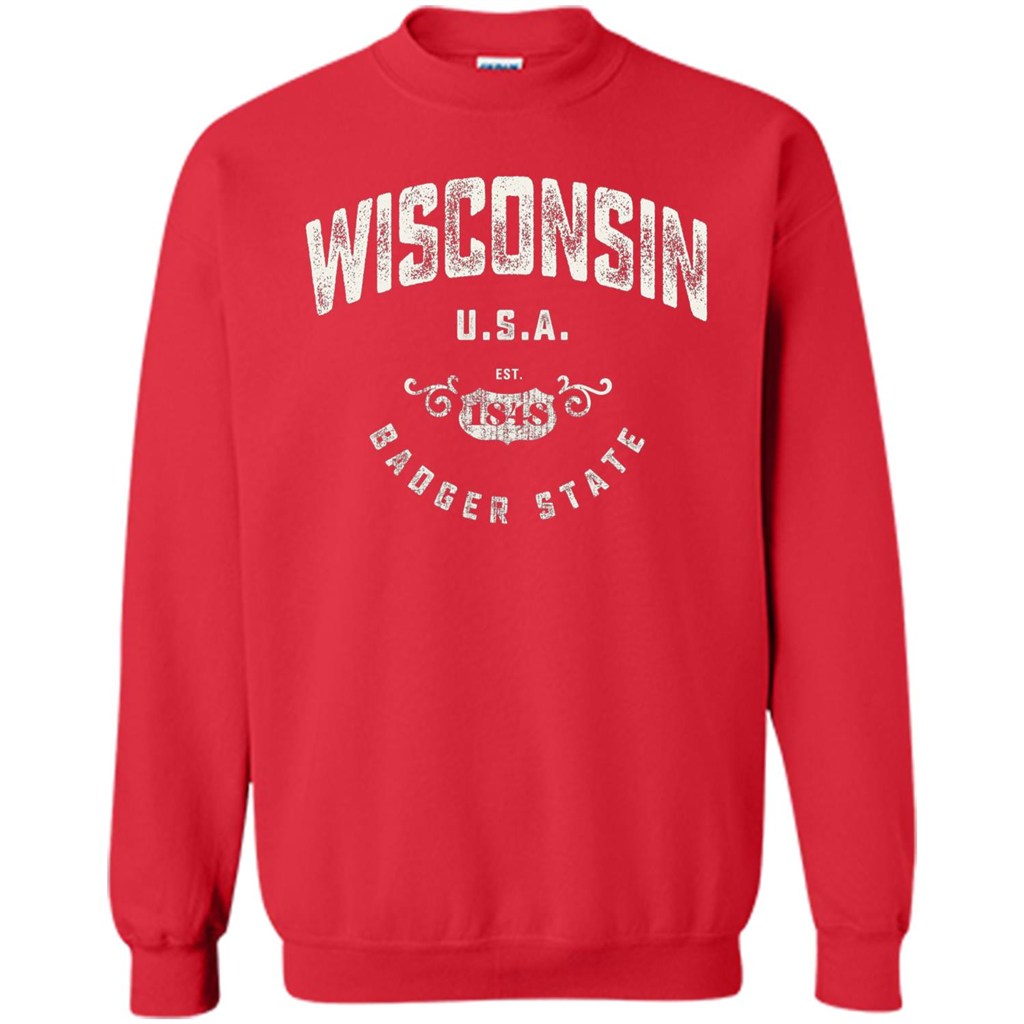 Wisconsin Badger State T-shirt Red