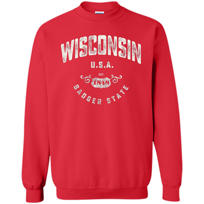 Wisconsin Badger State T-shirt Red