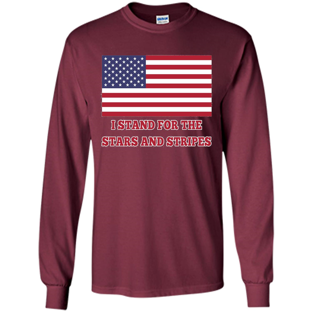 I Stand For The Star And Stripes American Flag T-shirt Maroon