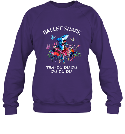 Ballet Shark Ten Duu Duu Duu Shirt Sweatshirt Purple