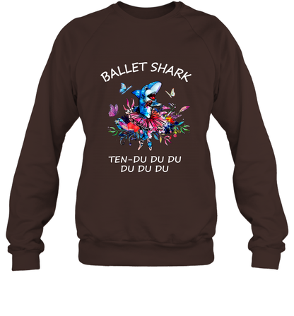 Ballet Shark Ten Duu Duu Duu Shirt Sweatshirt Dark Chocolate