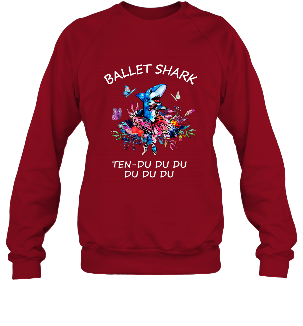 Ballet Shark Ten Duu Duu Duu Shirt Sweatshirt Cardinal Red