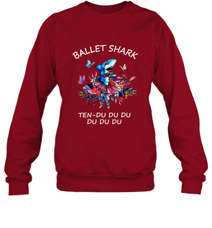 Ballet Shark Ten Duu Duu Duu Shirt Sweatshirt Cardinal Red