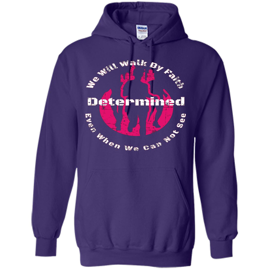 Faith Inspired T-shirt We Will Walk By Faith Determined Purple