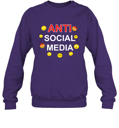 Anti Social Media Shirt Sweatshirt Sweatshirt Purple
