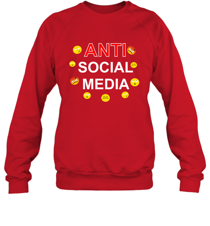 Anti Social Media Shirt Sweatshirt Sweatshirt Red