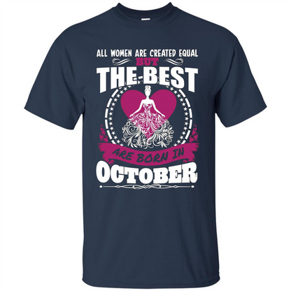 The Best Women Are Born In October T-shirt Navy