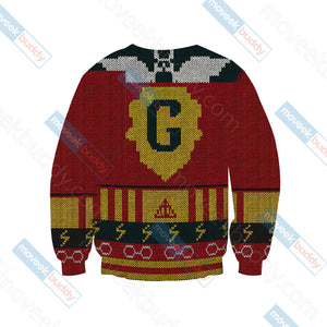Harry Potter - Brave Like A Gryffindor Knitting Style 3D Sweater