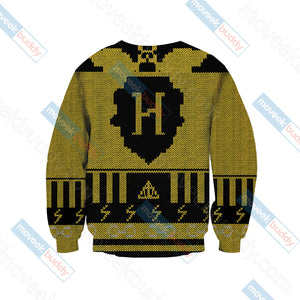 Harry Potter Loyal Like A Hufflepuff Knitting Style Unisex 3D Sweater