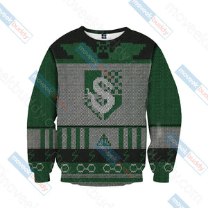 Harry Potter - Cunning Like A Slytherin Knitting Style Unisex 3D Sweater
