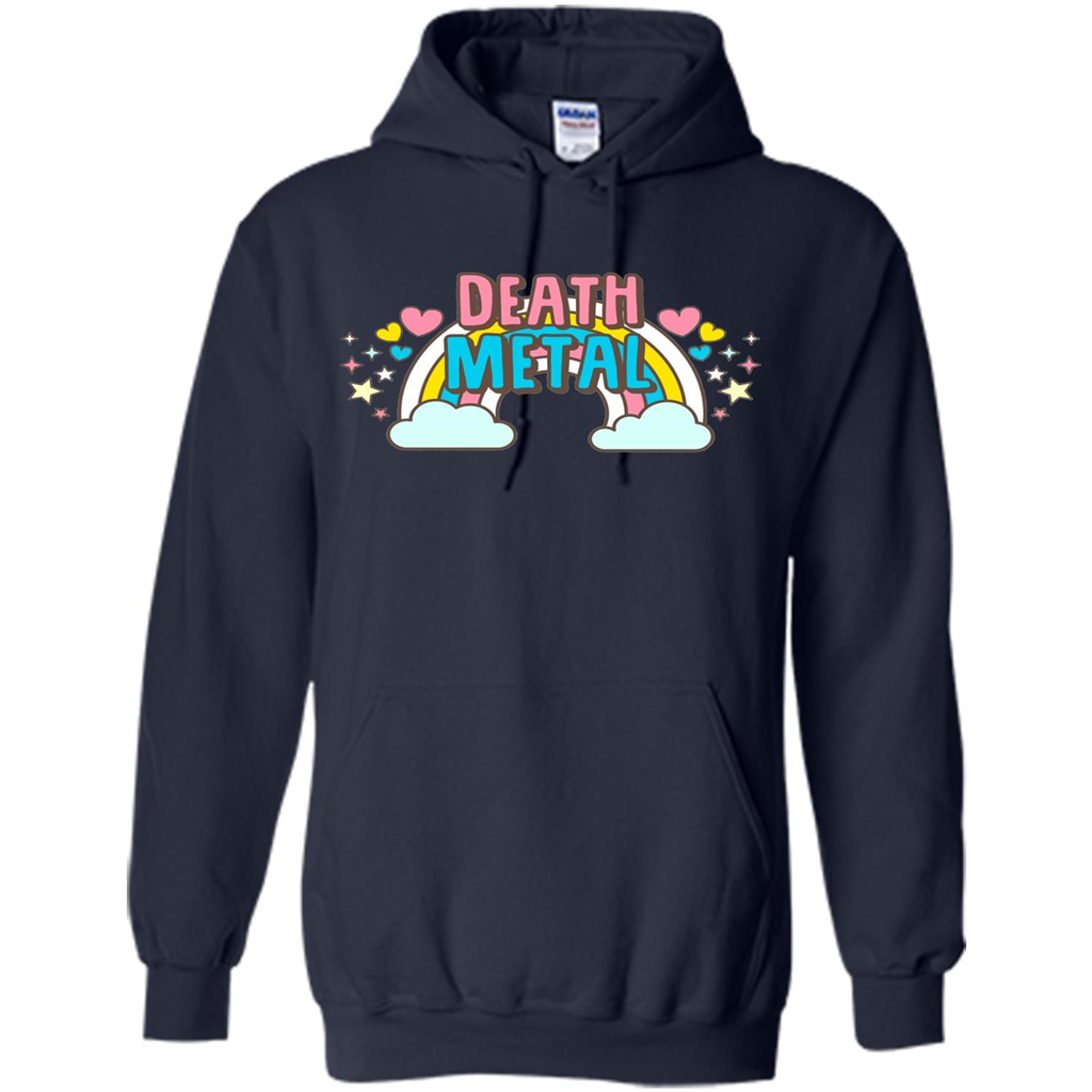 Death Metal Rainbow Cute T-Shirt Navy