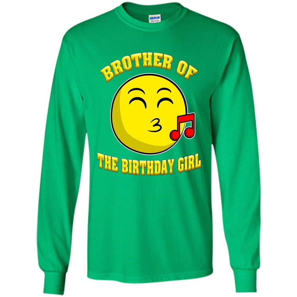 Brother Of The Birthday Girl Emoji T-shirt Irish Green