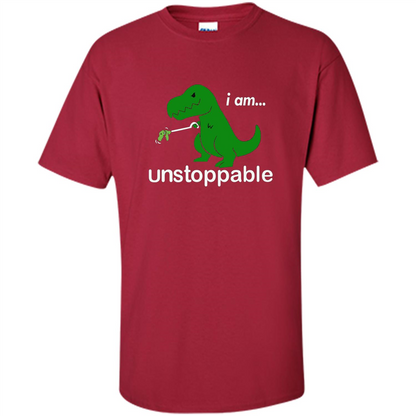 Rex Dinosaur T-shirt I Am Unstoppable Cardinal