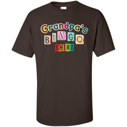 Papa T-shirt GrandpaŠ—Ès Bingo T-shirt Dark Chocolate