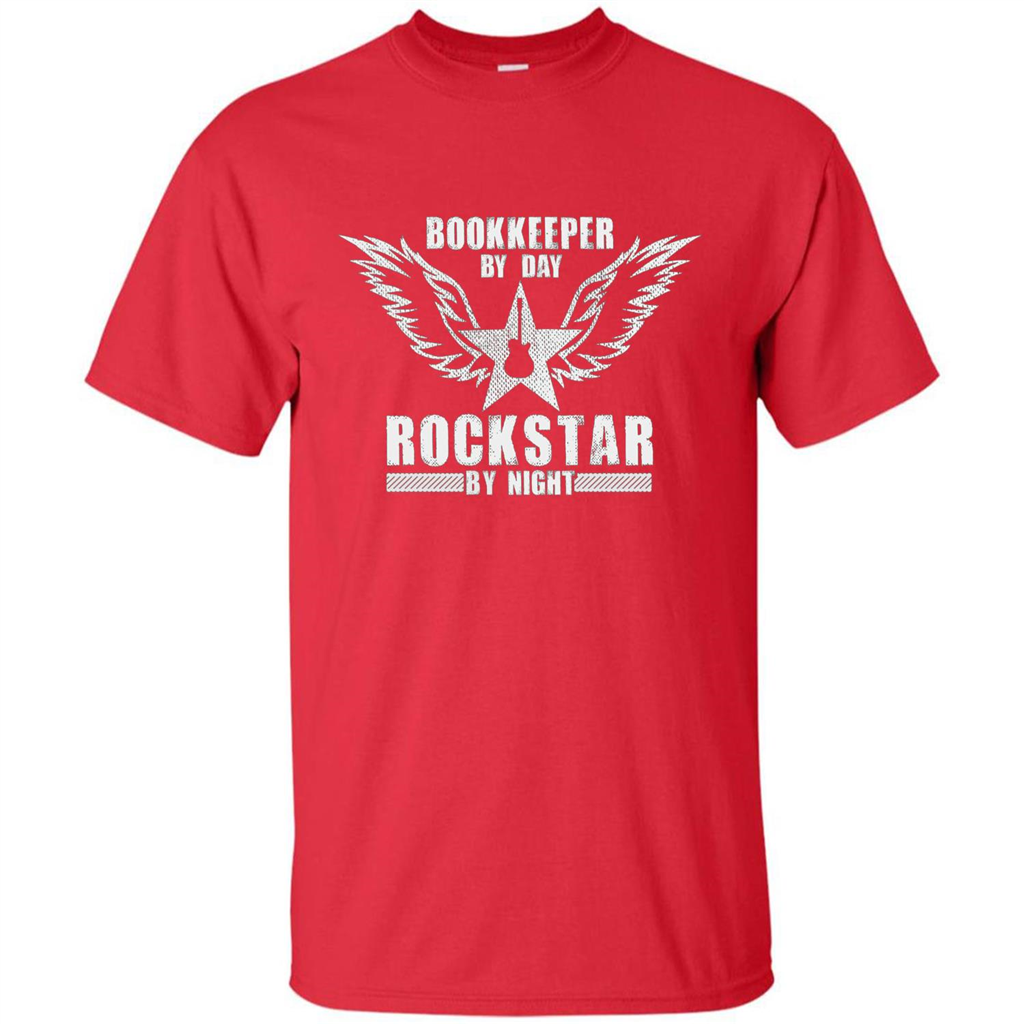 The Official Bookkeeper By Day T-Shirt Rockstar By Night T-Shirt Red