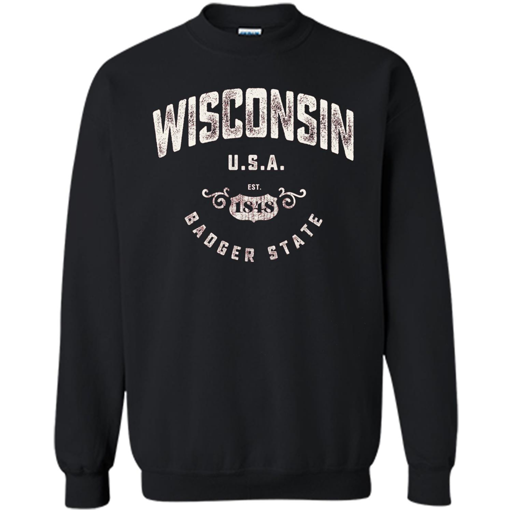 Wisconsin Badger State T-shirt Black