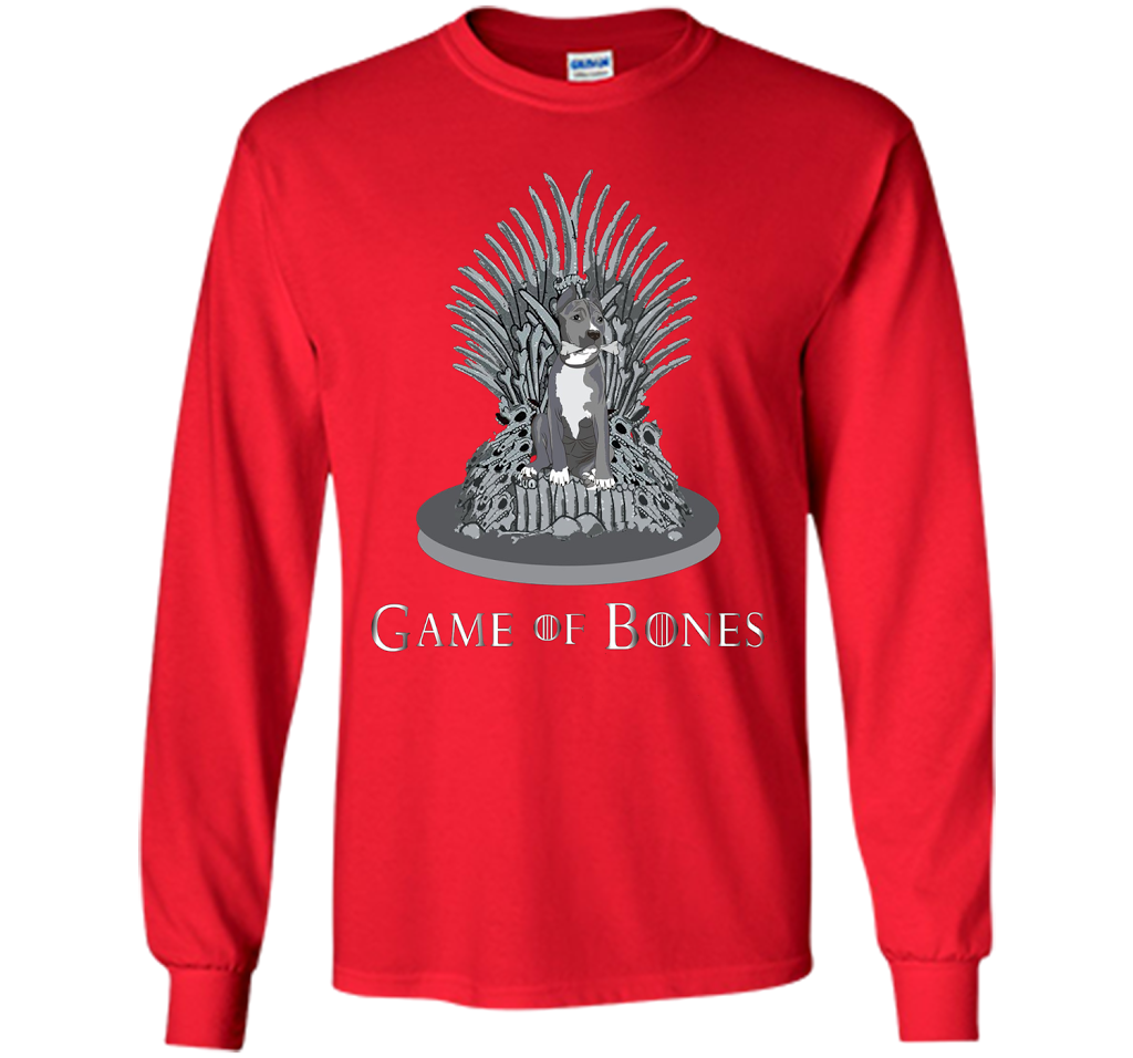 Pitbull Game of Bones Funny Parody T-shirt Red