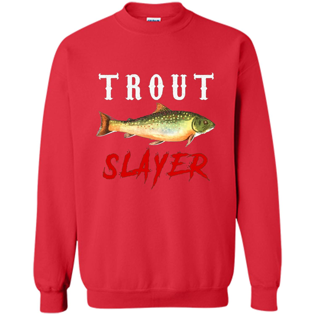 Fisherman T-shirt Trout Slayer T-Shirt Red