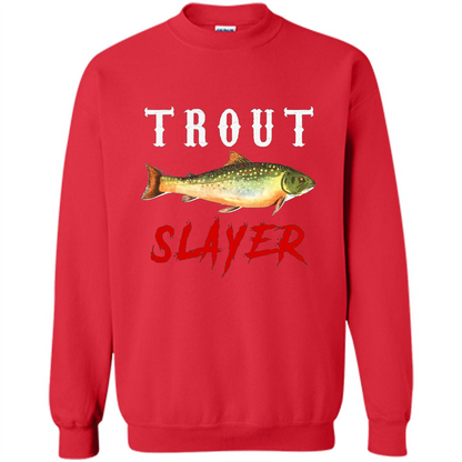 Fisherman T-shirt Trout Slayer T-Shirt Red