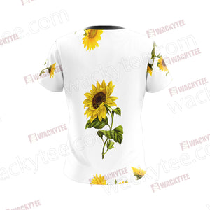 Elephant And Sunflower Unisex 3D T-shirt