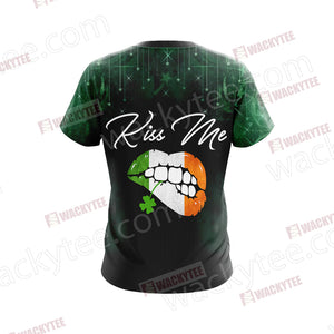 Irish Flag Kiss Me Saint Patrick's Day Unisex 3D T-shirt