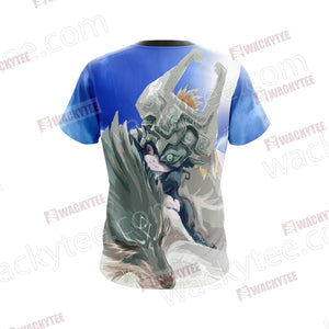 Legend of Zelda: Twilight Princess - Midna and Wolf Unisex 3D T-shirt