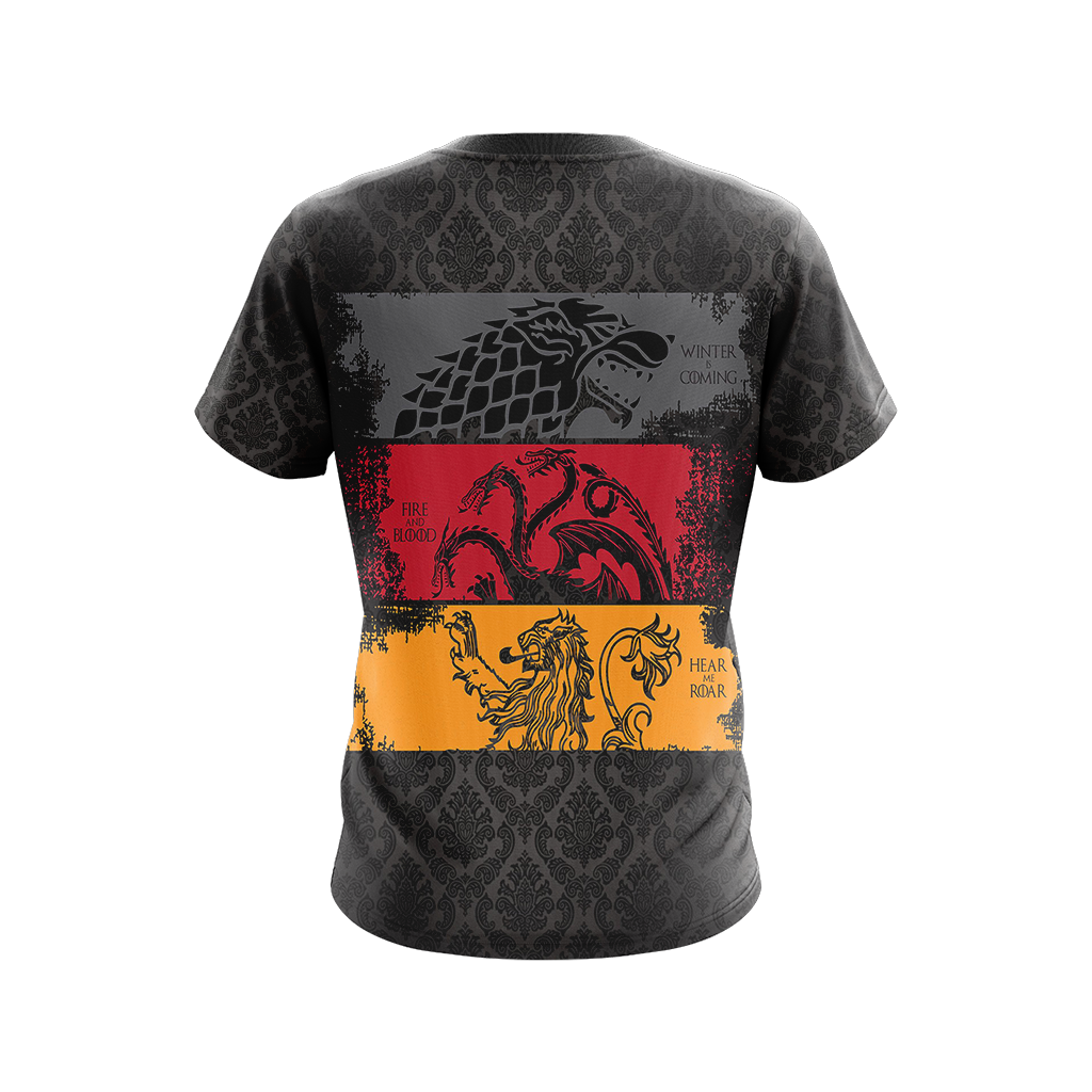 Game Of Thrones - Stark, Targaryen, Lannister Unisex 3D T-shirt