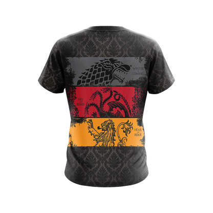 Game Of Thrones - Stark, Targaryen, Lannister Unisex 3D T-shirt