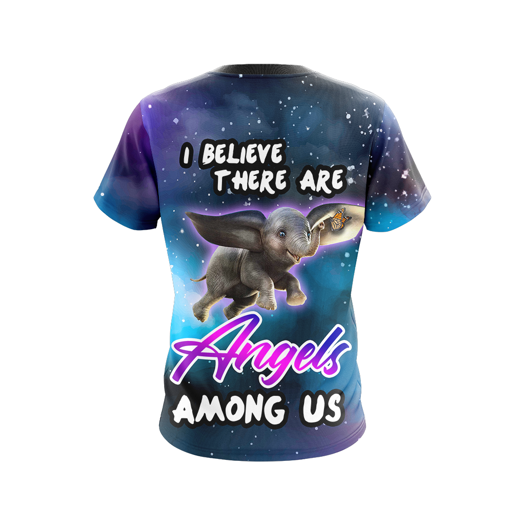 I Believe There Are Angels Among Us Elephant Unisex 3D T-shirt