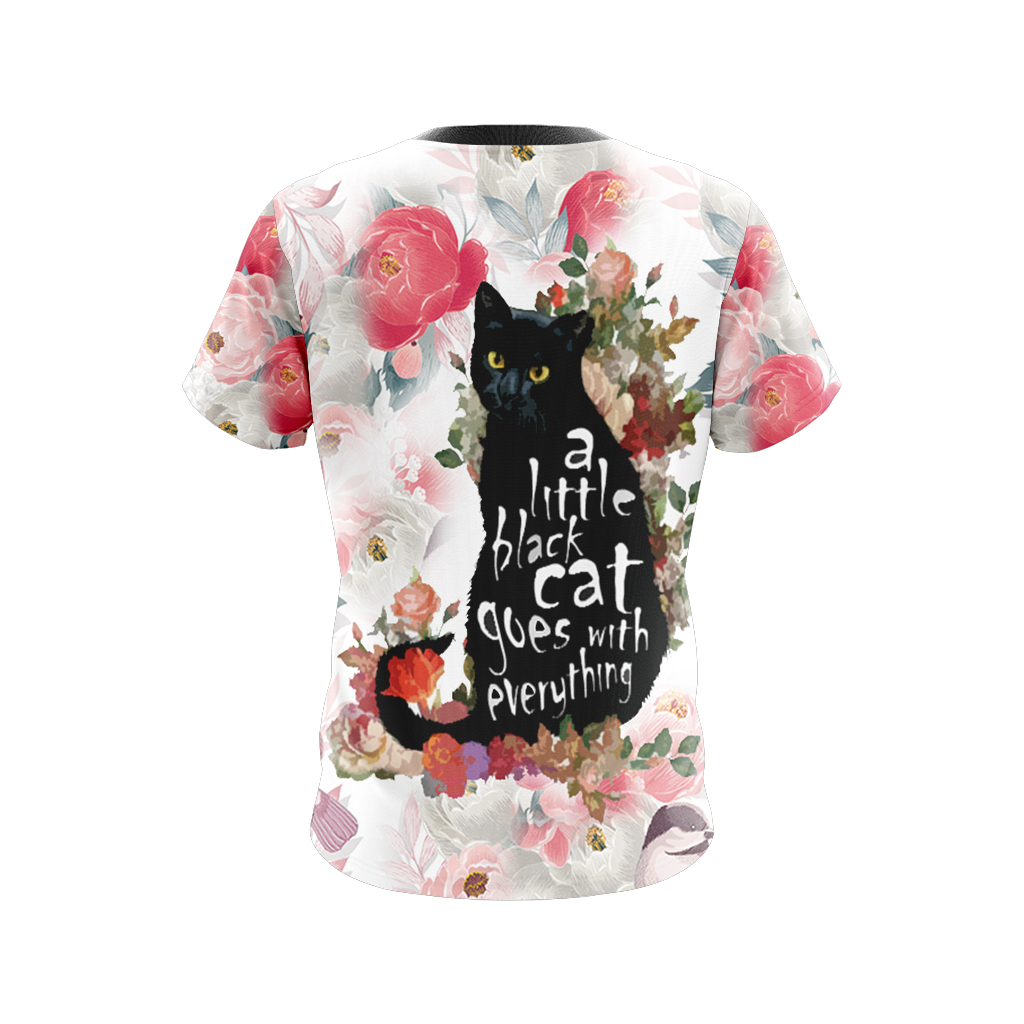 A Little Black Cat Goes With Everything Unisex 3D T-shirt