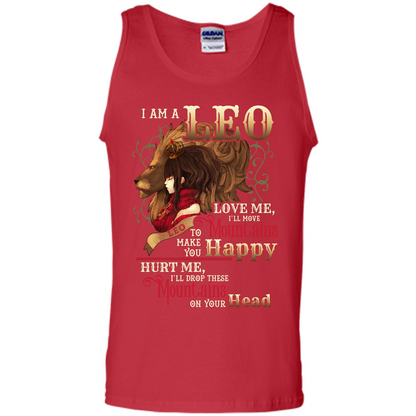 Im A Leo Love Me Ill Move Mountains To Make You Happy T-shirt Red