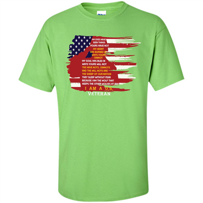Military T-shirt My Eyes Have Seen Things Yours Have Not Lime
