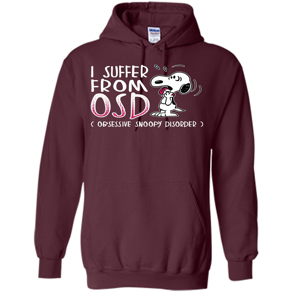 Snoopy T-shirt I Suffer From OSD Obsessive Snoopy Disorder Maroon