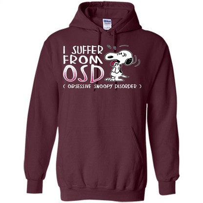 Snoopy T-shirt I Suffer From OSD Obsessive Snoopy Disorder Maroon