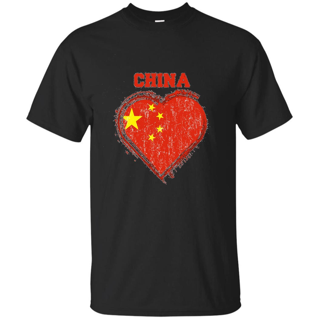 Chinese T-shirt Chinese Flag Shirt Black