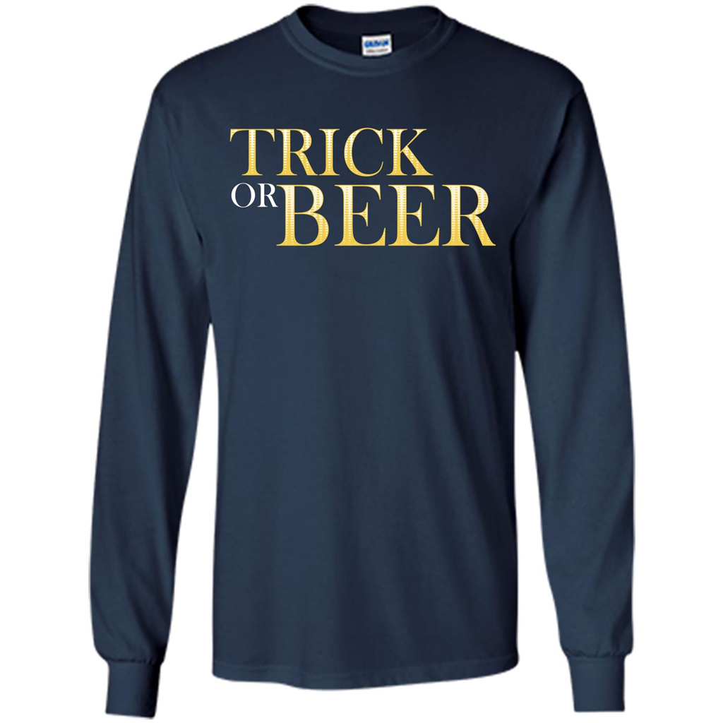 Beer T-shirt Trick Or Beer T-shirt Navy