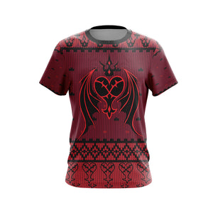 Kingdom Hearts - Heartless Symbol Knitting Style Unisex 3D T-shirt