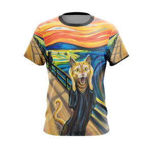 The Scream Cat Unisex 3D T-shirt