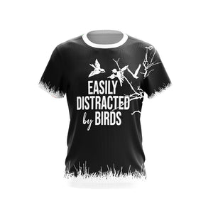 Easily Distracted By Birds Unisex 3D T-shirt