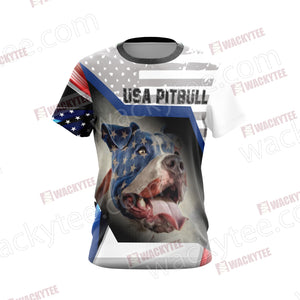 USA Pitbull Unisex 3D T-shirt